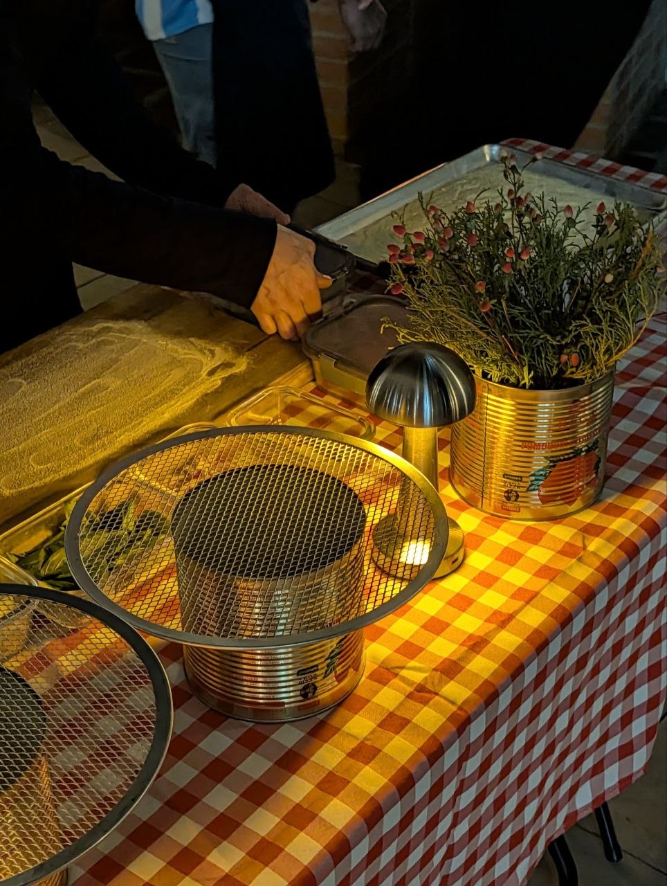 Estación de pizza en evento privado